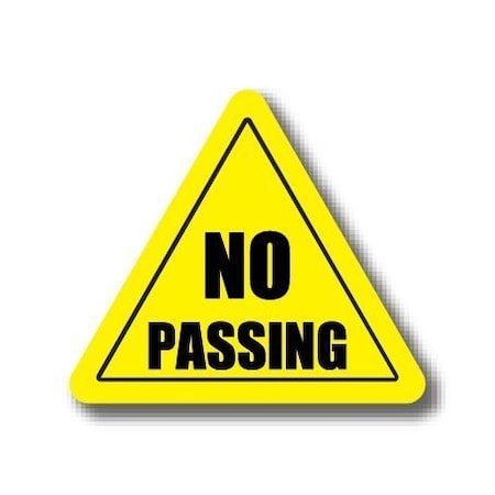 Ergomat 12in TRIANGLE SIGNS - No Passing DSV-SIGN 144 #1381 -UEN